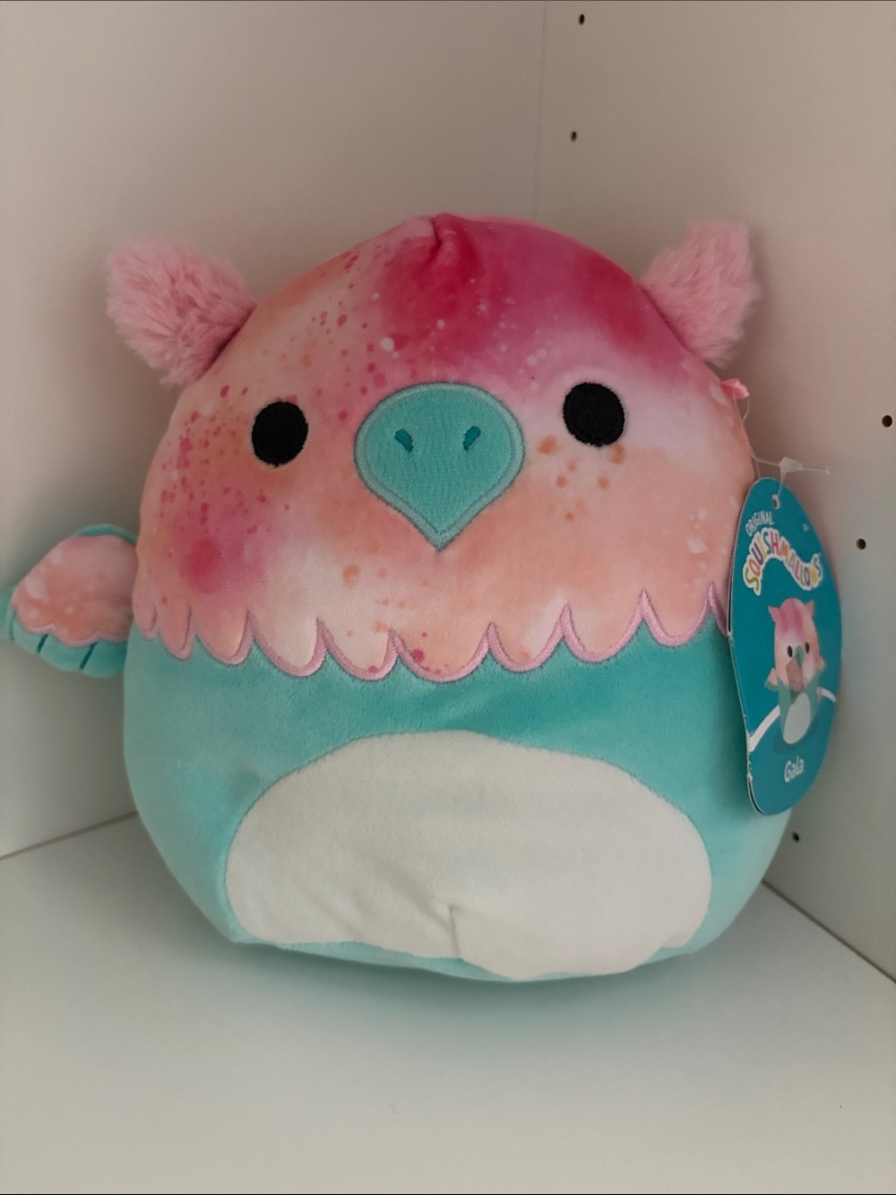 Squishmallows Gala Plush Bird - Pink and Teal Ombre